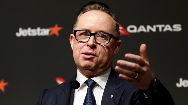 Mr Albanese signed up elites like outgoing Qantas boss Alan Joyce to help sell the Voice. Picture: Getty Images