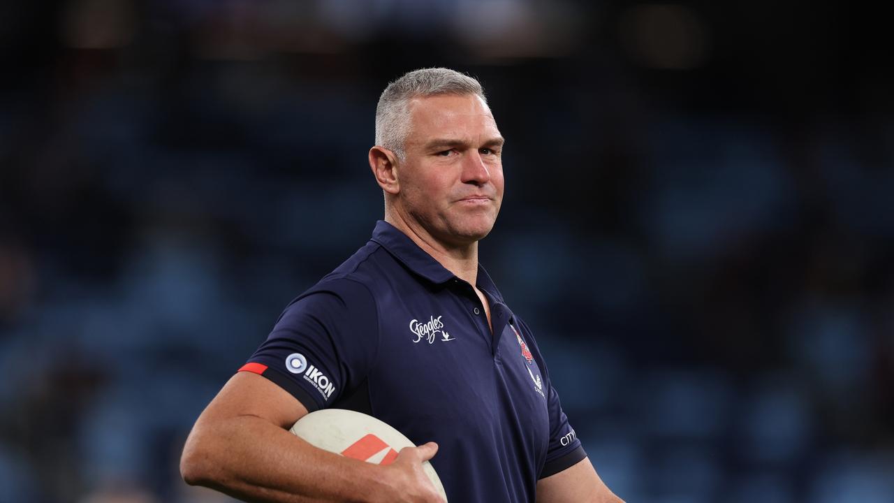 SYDNEY, AUSTRALIA - MARCH 30: Sydney Roosters assistant coach Jason Ryles during the round five NRL match between the Sydney Roosters and the Parramatta Eels at Allianz Stadium on March 30, 2023 in Sydney, Australia. (Photo by Mark Kolbe/Getty Images)