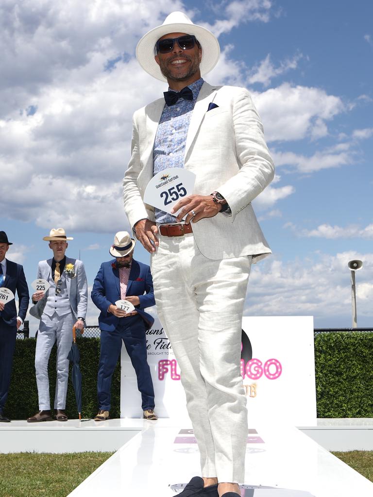 Michael Pieri at Fashions on the Field during Melbourne Cup Day at The Gold Coast Turf Club. Photograph: Jason O’Brien.