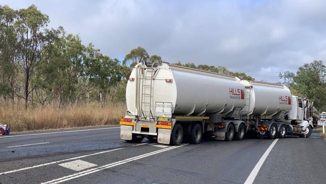 The Peak Downs Highway near Nebo is expected to be blocked until late Sunday morning. Photo: Tara Miko