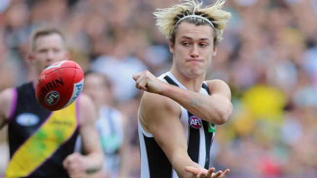 Could Collingwood trade Darcy Moore to Hawthorn? Picture: Alex Coppel