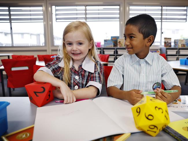 Box Hill Public School in northwest Sydney was built in just 7 weeks. Picture: Sam Ruttyn