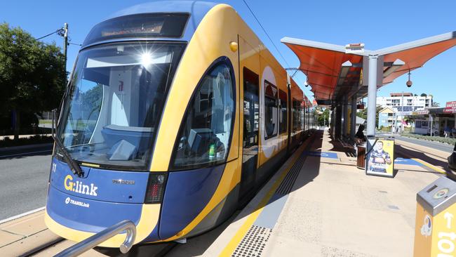 Pictured in Southport using the Gold Coast tram system,  Pic Mike Batterham