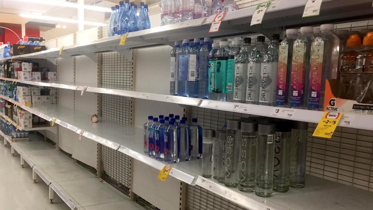 Residents in Townsville have stripped supermarkets of items. . Picture: Alix Sweeney
