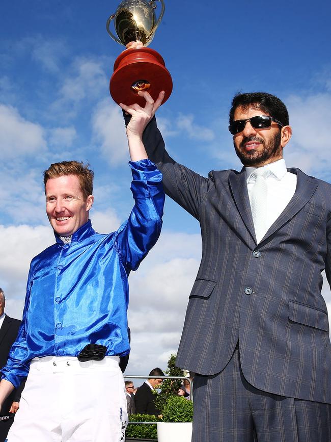 Pat Cosgrave and trainer Saeed bin Suroor.