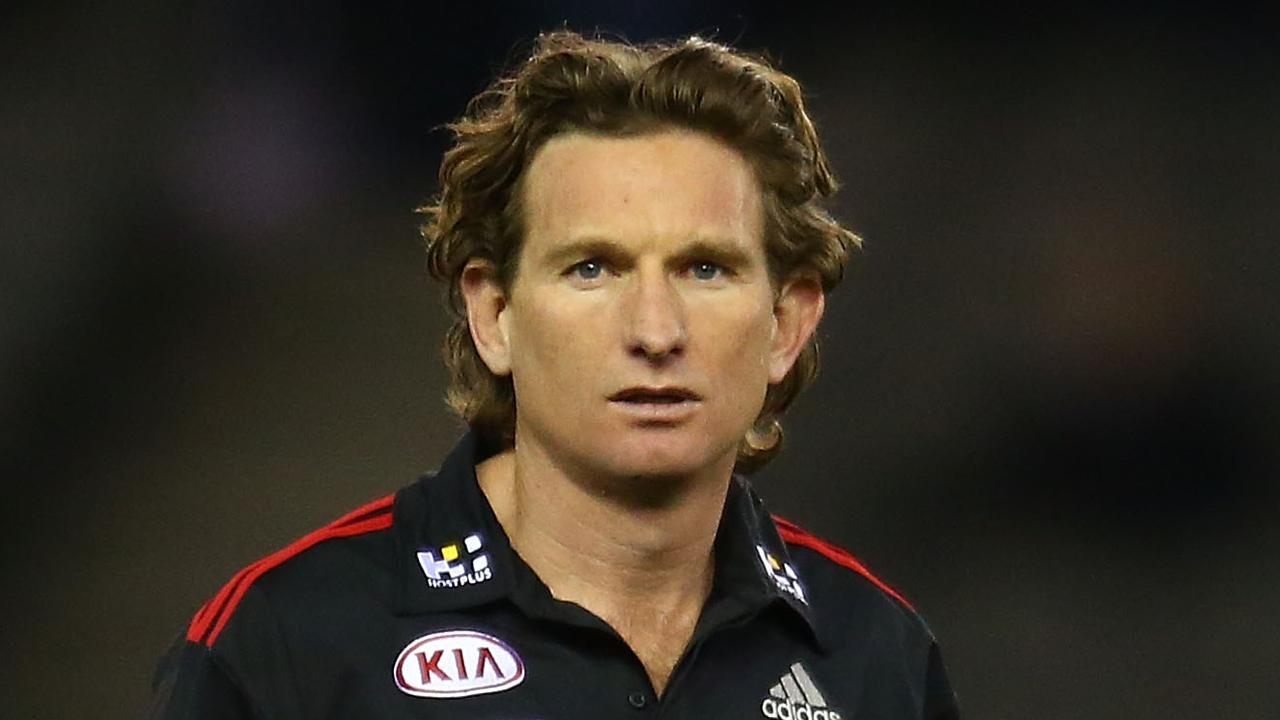 MELBOURNE, AUSTRALIA - AUGUST 15: James Hird, coach of the Essendon Bombers looks on during the round 20 AFL match between the Essendon Bombers and the Adelaide Crows at Etihad Stadium on August 15, 2015 in Melbourne, Australia. (Photo by Scott Barbour/Getty Images)