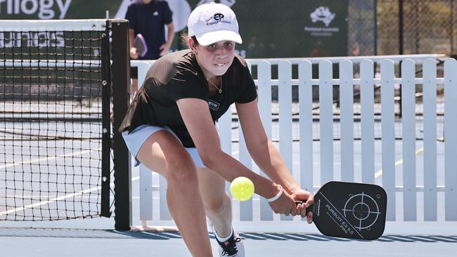 Australian Pickleball Championships at KDV Carrara.  Aurora Little in the u/14s girls.. Picture Glenn Hampson