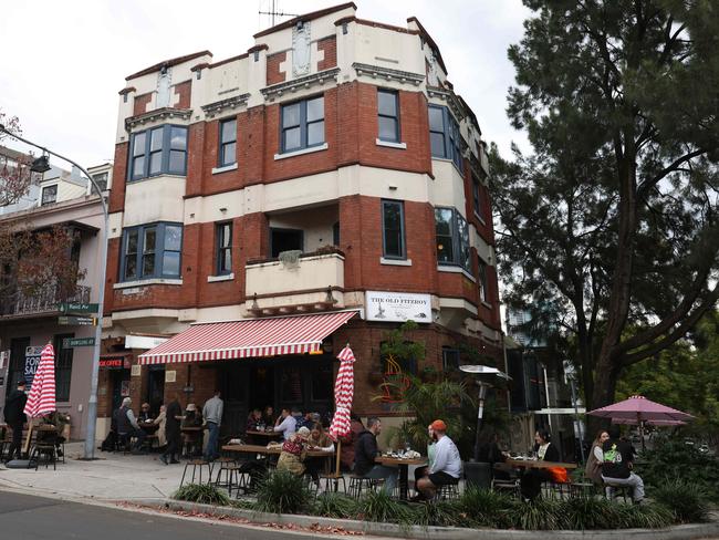 City of Sydney Council has ordered The Old Fitz to cease outdoor trade by 8pm. Picture: Damian Shaw