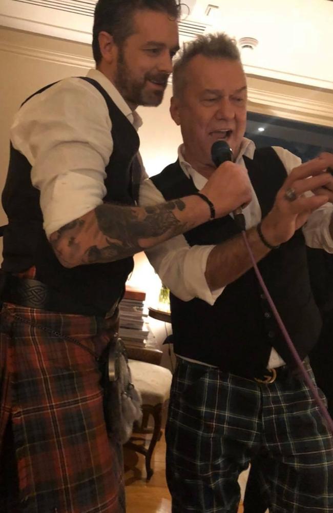 Men in kilts can sing whatever they want. Picture: Jimmy Barnes/Facebook