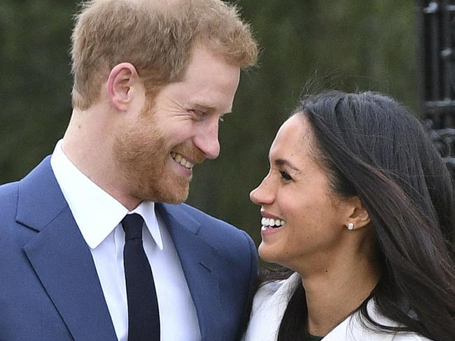 The royal couple appeared very at ease and happy during their first post-engagement announcement. Picture: Dominic Lipinski/PA via AP.