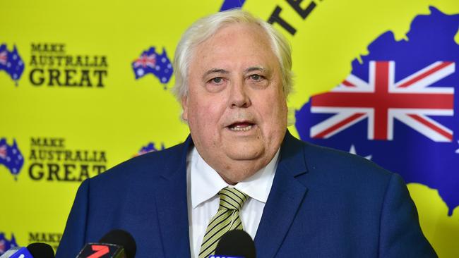 United Australia Party leader Clive Palmer is on track to deliver perhaps the biggest election upset. Picture: Shae Beplate.