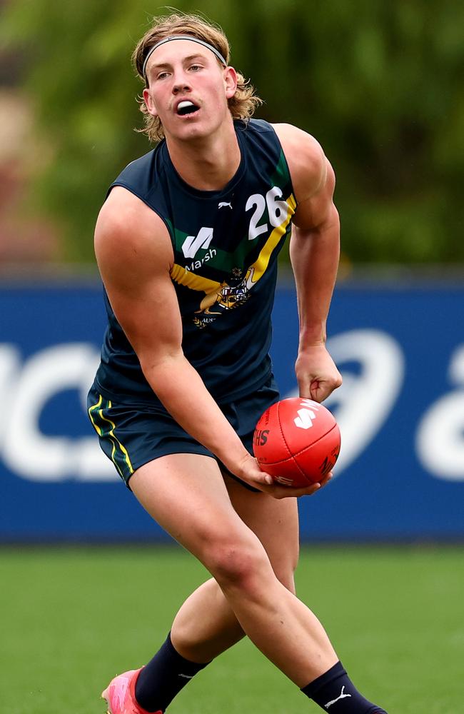 Greeves ripped the game to shreds in the final term against Scotch. Picture: Josh Chadwick/AFL Photos/via Getty Images