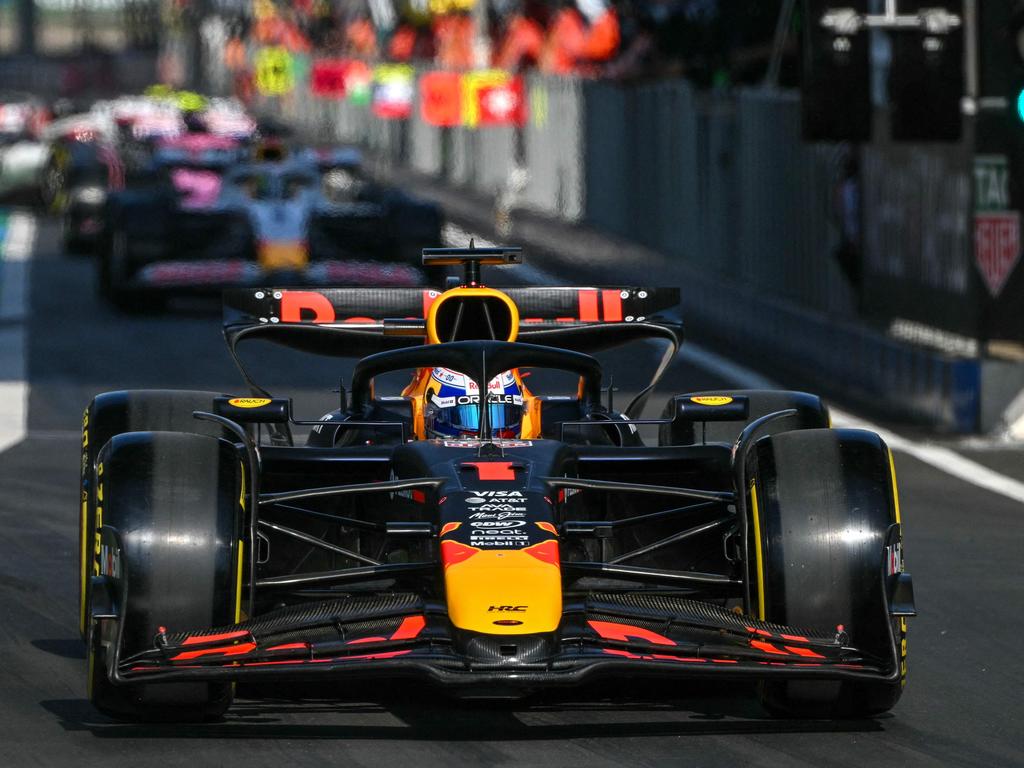 Red Bull Racing's Max Verstappen was just 0.018 seconds behind Lewis Hamilton. Picture: AFP