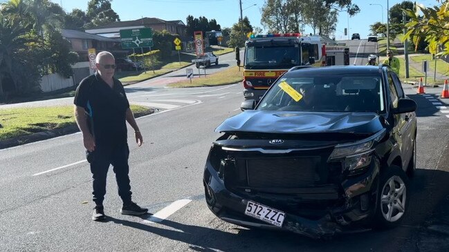 Three hospitalised in Ashmore Crash. Picture: Supplied.