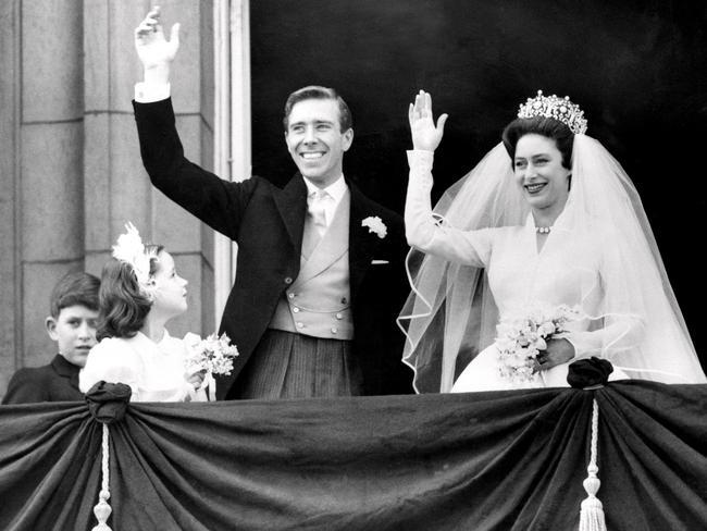 New chapter … Princess Margaret and photographer Antony Armstrong-Jones (to become the Earl of Snowdon) on their wedding day in 1960. They separated in 1976, Margaret then becoming the first royal to divorce since Henry VIII.