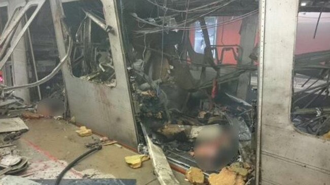 Brussels'’ metro system was targeted in the deadly attacks. Picture: Twitter