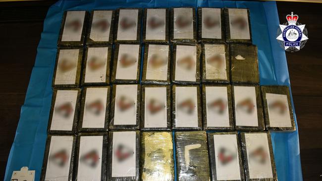 Some of the cocaine hidden inside the buses. Picture: AFP