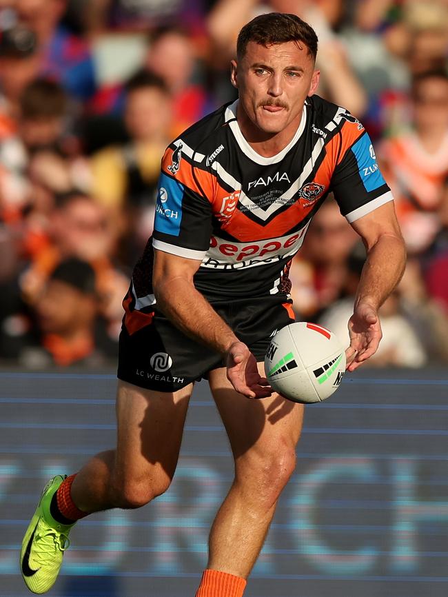 Tristan Hope found the line four times for the Magpies. Picture: Mark Metcalfe/Getty Images