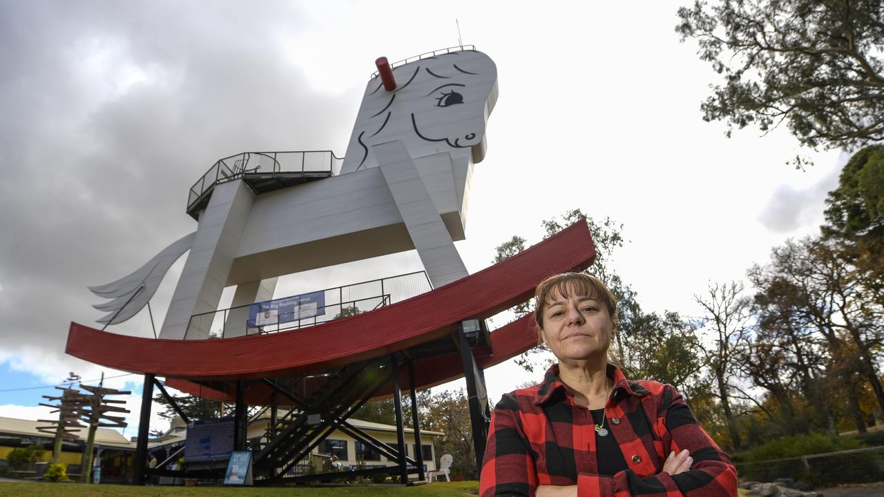 The rocking horse is a massive 18.3m tall. Picture: Roy VanDerVegt