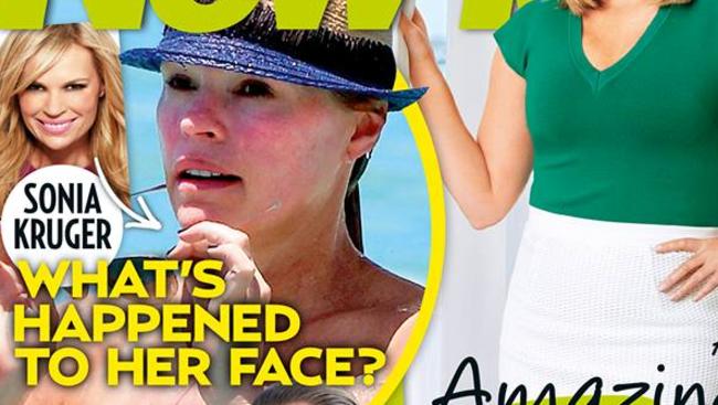 Sonia Kruger cover New Idea Magazine Picture: New Idea Sonia Kruger comment on instagram - 50k for this pic. What happened to my face? I went out in the sun. Story made up. Great use of Seven shareholder's money...said no one ever. #whynotcallandcheck? brianpix