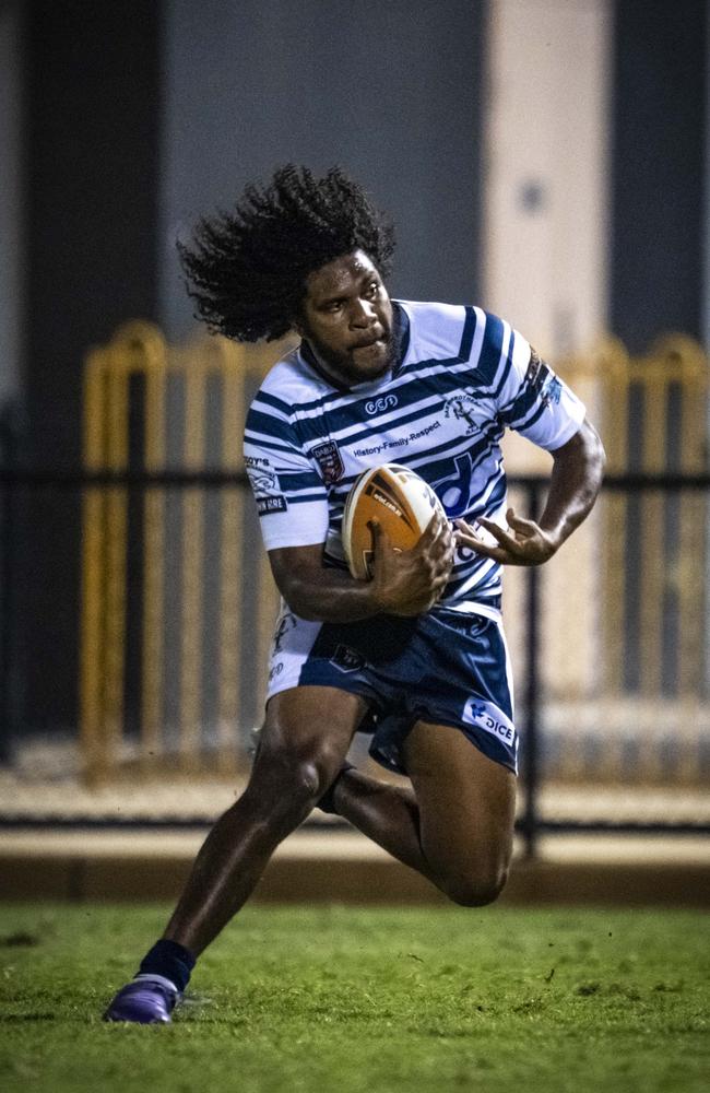 Darwin Brothers player Caleb Niki playing in the 2024 NRL NT season. Picture: Patch Clapp / NRL NT