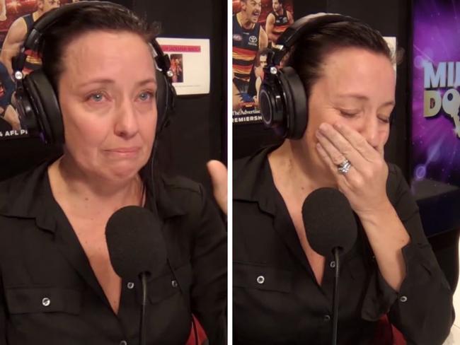 Ali Clarke made an emotional announcement on Mix 102.3 on Tuesday morning.