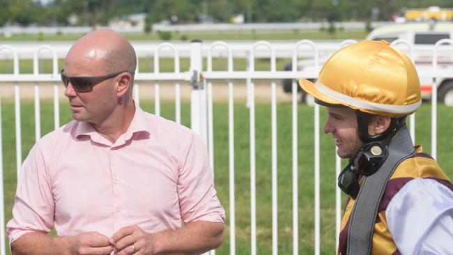 Murwillumbah rainer Matt Dunn and jockey Matt McGuren. Photo Adam Hourigan.