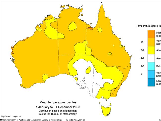 The Northern Territory the fifth hottest year on record 2020 Picture: Supplied