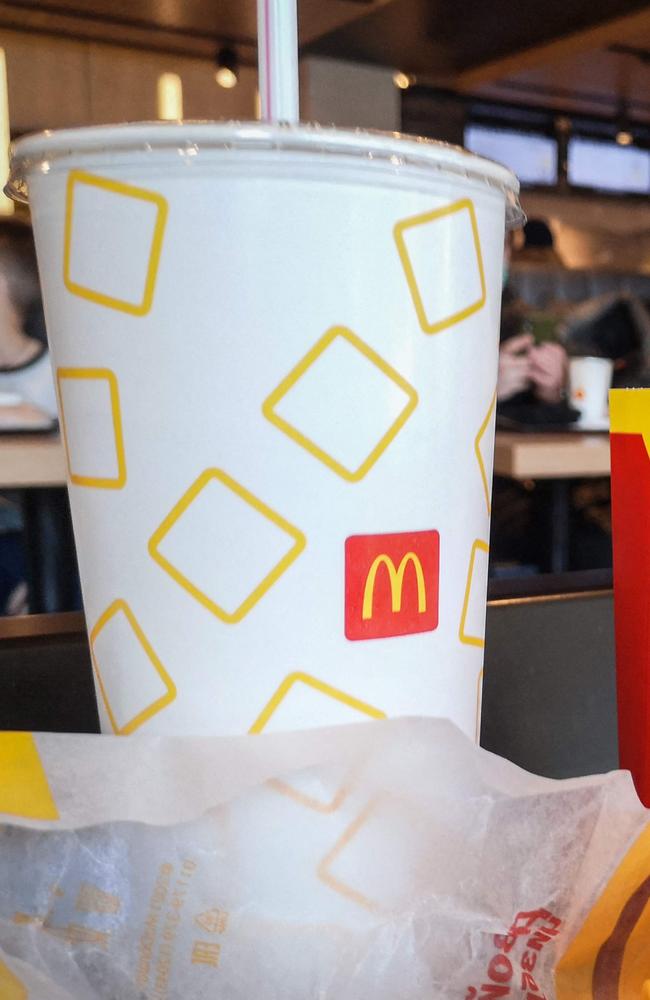 A McDonald’s drink container was thrown on a tram worker.