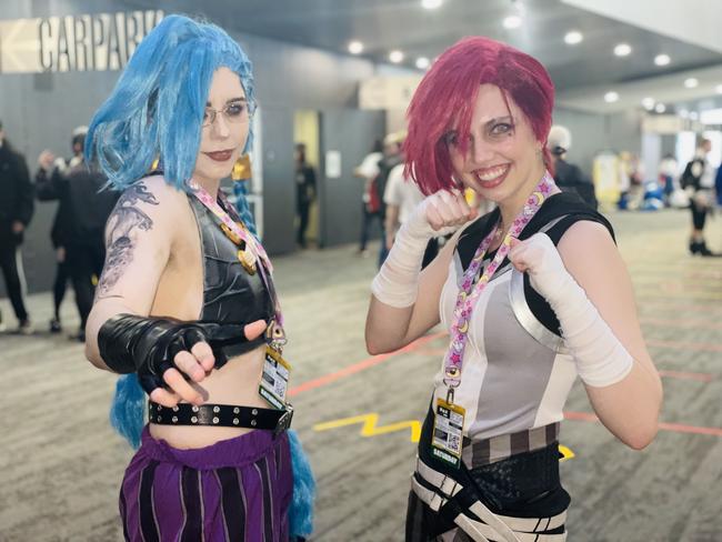 The PAX Aus Convention at the Melbourne Convention and Exhibition Centre (MCEC) on Saturday, October 12, 2024: Kaitlin Cooper and Isabella Thompson. Picture: Jack Colantuono