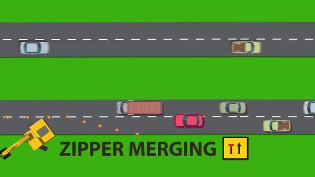 How to merge during roadworks