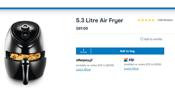 Kmart 1.5 l on sale air fryer