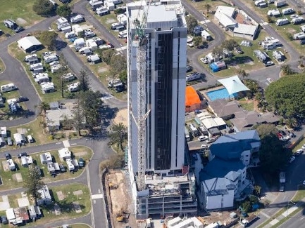 The Marine Quarter tower being built in Southport.