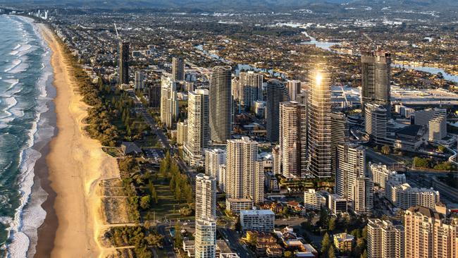 Artist impression of the Victoria and Albert (V & A) towers which will replace the Niecon Plaza in Broadbeach. Picture: Iris Capital