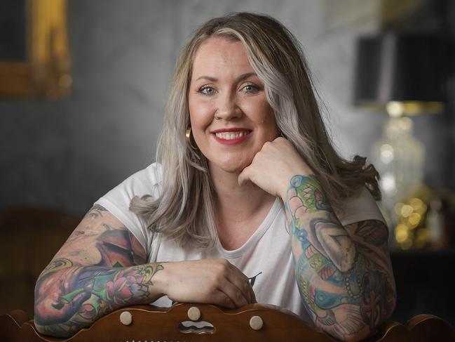 Aleisha Gannon from Hackney studio Ink Haus has been voted SA's best tattooist. Thursday October 01 2020 Pic Roy Van Der Vegt