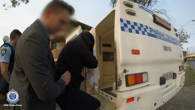 Jarkas during his arrest. Picture: NSW Police