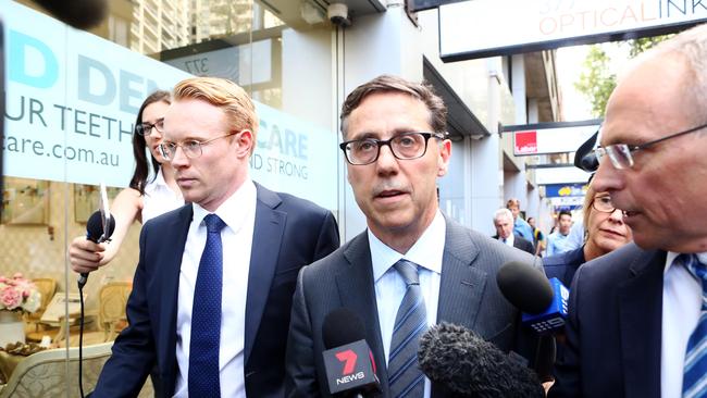 Bill Shorten's lawyer Leon Zwier leaves an AFP raid on the AWU offices in Sydney. Picture: Hollie Adams/The Australian