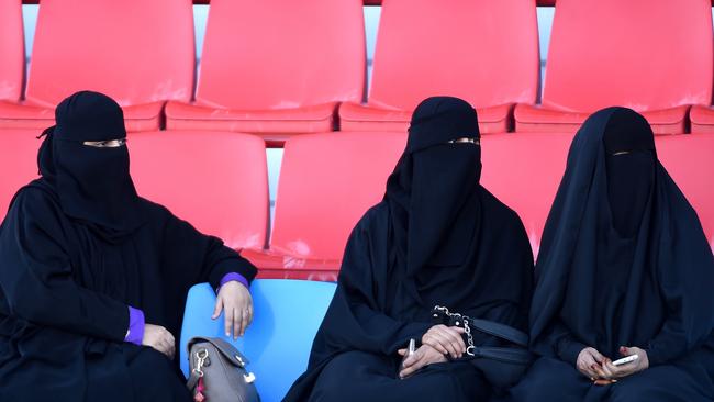 Saudi women watching a horse race in the capital Riyadh. Picture: AFP / FAYEZ NURELDINE