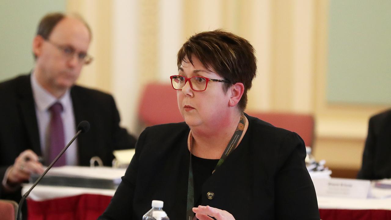 Deidre Mulkerin, Director-General, Department of Children, Youth Justice and Multicultural Affairs, Estimates Hearing Parliament House, Brisbane. Photographer: Liam Kidston