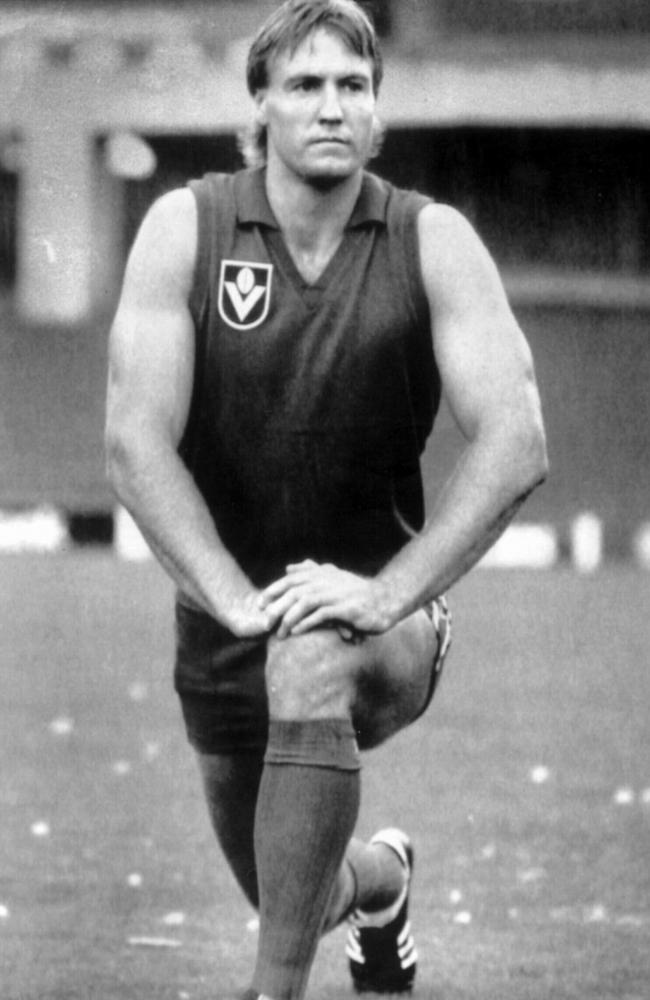 David Cordner at Melbourne football training in 1988. Picture: Supplied.