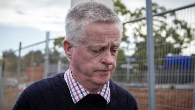 Golden Grove teacher David Martin outside Elizabeth Magistrates Court on Thursday. Picture: NCA NewsWire /Emma Brasier