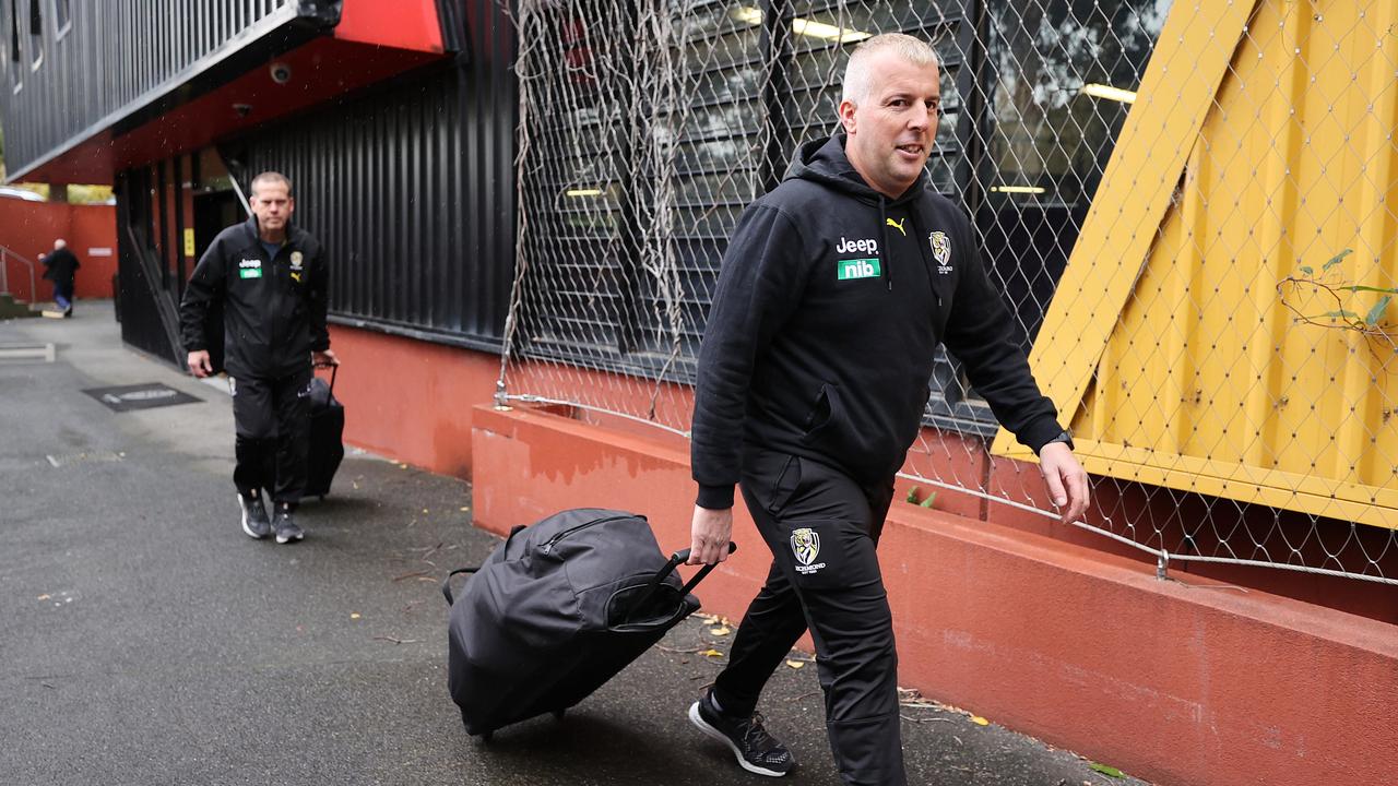 Richmond staff members prepare to leave Victoria. Picture: Michael Klein