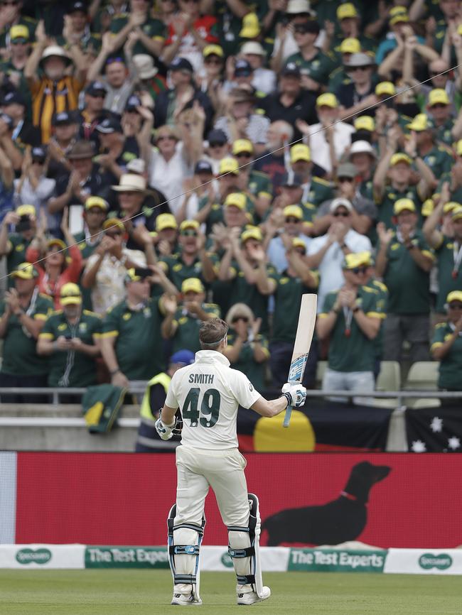 Steve Smith leaves the field after being dismissed for 142 on day four of the first Ashes Test against England in 2019. Picture: Getty Images