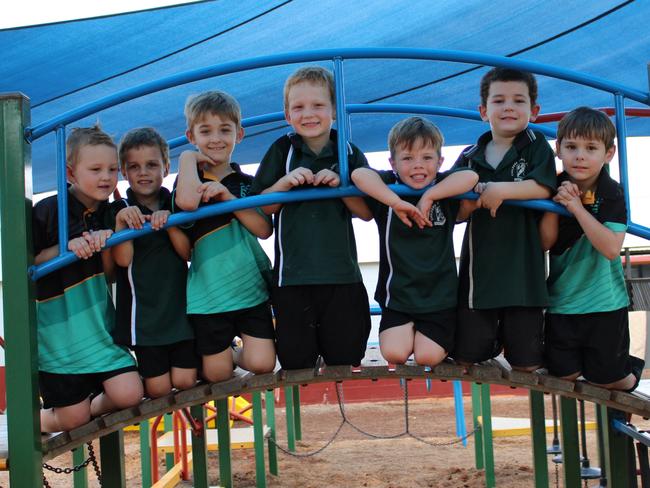 Childers State School Prep Class J.<br/>From left: William Hintz, Harry Hamann, Wyatt Chaplin-Neilsen, Brayden Hughes, Connor Muggeridge, Logan, Elliot Golchert