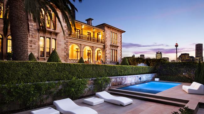 The grand Sydney mansion Bomera at Potts Point that was recently sold.