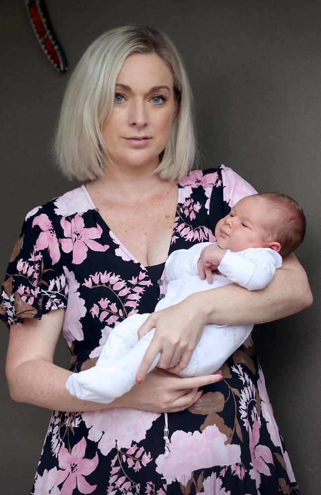 Aleasha Pique with baby Remy. Picture: Jamie Hanson