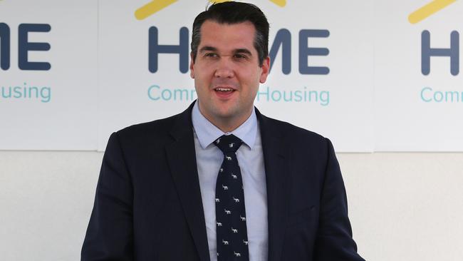 Assistant Minister to the Treasurer Michael Sukkar MP officially opened Hamilton@Fairfield, 60 new social and affordable housing units developed by Hume Community Housing at Fairfield, NSW, Australia, 16th May 2018. (AAP IMAGE / Robert Pozo).