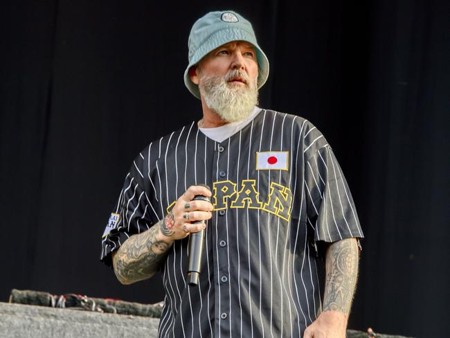 Fred Durst performed with his band Limp Bizkit at the Download Festival in the UK. Picture: Tracey Welch/Shutterstock