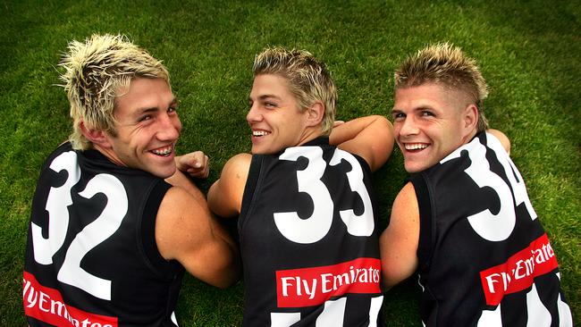 Travis Cloke with brothers Cameron and Jason who helped renovate the property.