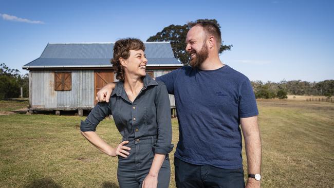 Patrick Elliott and Tami Simpson moved to a property at Groomsville for a treechange, Wednesday, June 28, 2023. Picture: Kevin Farmer